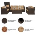 thumbnail image 5 of Cozyhom 9 Pieces Outdoor Modern Furniture Set,Wicker Rattan Conversation Set with Non-Slip Cushion,Brown, 5 of 8
