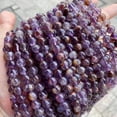 thumbnail image 2 of K-KED Natural Super Seven Smooth Round Beads 6mm 8mm 10mm 12mm 15.5" Strand-6 mm, 2 of 7