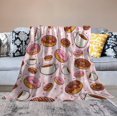 thumbnail image 6 of Donuts Blanket Pink Donuts Gifts for Girl Women Food Dessert Throw Blanket for Couch Sofa Bed Soft Warm Flannel Fleece for Kids Adults 40"x50", 6 of 6