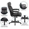 thumbnail image 2 of High Back Black Leather Executive Swivel Chair with Slight Mesh Accent and Arms, 2 of 9