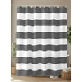 thumbnail image 4 of Shower Curtains for Bathroom-36"x78", Modern Gray and White Stripes Waterproof Bath Curtain Grommet Shower Curtain Set with Hooks, Rustic Country Farmhouse Washable Bath Accessories, 4 of 6