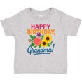 thumbnail image 3 of Inktastic Happy Birthday Grandma Floral Boys or Girls Baby T-Shirt, 3 of 5
