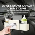 thumbnail image 7 of 3-in-1 Back Seat Car Organizer, Car Backseat Storage Box with Cup Holder, Tissue Box&Hooks, Multifunctional Waterproof Storage for Hold Phones Drinks Handbags (Brown), 7 of 7