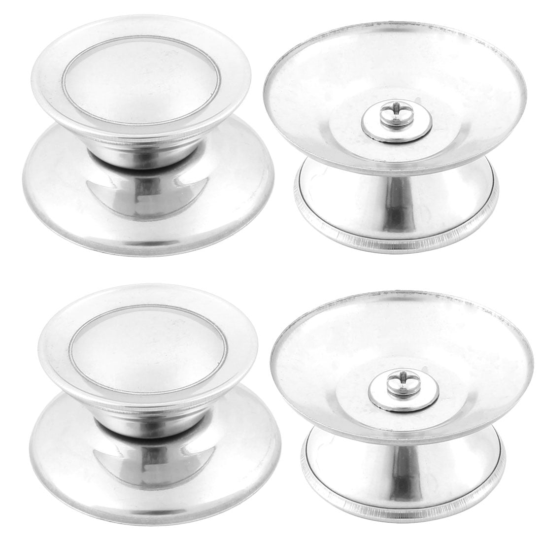 sourcingmap® Stainless Steel Home Kitchen Insulated Cooker Pot Lid Cover Cap Knob Handle 4pcs