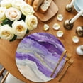 thumbnail image 2 of Purple Coastal Round Placemats Set of 8 for Dinning Tables,Heat-proof Braided Table Mats 15 Inch,Summer Beach Nautical Abstract Art Washable Place Mat for Kitchen Restaurant Party Decor Table Setting, 2 of 9