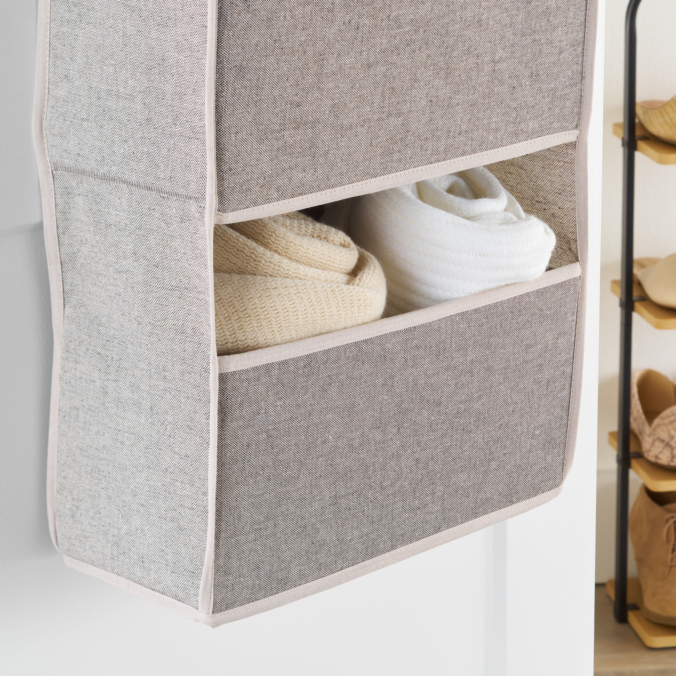 Better Homes & Gardens 5 Tier Over the Door Closet Organizer Shelf with Hooks