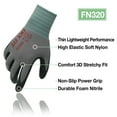 thumbnail image 3 of Dex Fit FN320 Grey Work Glove (Nylon Nitrile, Firm Grip, Small) - 3 Pairs, 3 of 5
