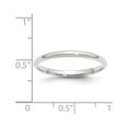 thumbnail image 5 of Auriga Fine Jewelry 10K White Gold 2mm Lightweight Comfort Fit Wedding Band for Women Size 11.5, 5 of 5