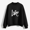 thumbnail image 4 of CEHVOM Femmes Mode Décontractée Imprimé Col Rond Ample Manches Longues Hauts Courts Blouse Chandails Sans Capuche Liquidation, 4 of 5