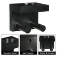 thumbnail image 3 of Baseball Bat Holder Wall Mount Storage Bat Holder by Wood Black, 3 of 6