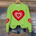 thumbnail image 3 of Plus Size Sweatshirts for Womens Valentine's Love Heart Printed Shirts Long Sleeve Round Neck Blouses Valentine's Day Sweater Pullover Tops, 3 of 5