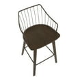 thumbnail image 6 of Winston Farmhouse Counter Stool In Dark Walnut Wood And Brown Metal, 6 of 7