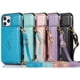 thumbnail image 2 of Funda de teléfono para Iphone 13 Mini, Funda de cuero para Iphone 12 Pro Max, funda protectora con cordón de moda para Iphone 7 Plus 8 6 SE2020 XR X Fivean unisex, 2 of 2