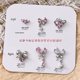 thumbnail image 4 of Colgante de lazo de circonita rosa con diamantes para uñas, joyería ligera de lujo, mariposa plateada, amor, diamantes en línea, 4 of 5