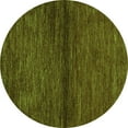 thumbnail image 1 of Ahgly Company Indoor Round Abstract Green Contemporary Area Rugs, 5' Round, 1 of 1