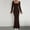 Brown Dresses for Women, variant on SMihono Fashion Women's 2025 Spring Maxi Bodycon Dress Long Sleeve Square Neck Long Fitted Mermaid Dresses Ribbed Bodycon Lounge Dresses Black 10