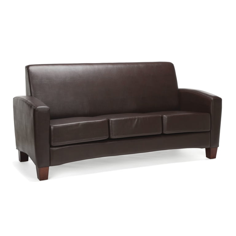 Essentials by OFM ESS-9052 Traditional Reception Waiting Room Sofa, Black