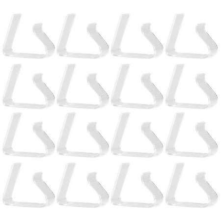 

Yesbay 16 Pcs Tablecloth Clips Durable Transparent Table Cloth Clamp Easy Install Strong Grip Table Cloth Holders for Home