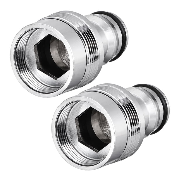 Adaptador de boquilla rápida de manguera de jardín de latón de 20mm Diámetro hembra 2 pcs