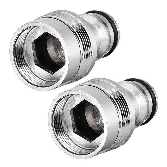 Adaptador de boquilla rápida de manguera de jardín de latón de 20mm Diámetro hembra 2 pcs