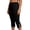 A-Black, variant on Plus Size Capri Pants for Women with Pockets Drawstring Slacks Slit Hem with Adjustable Drawstring Bottoms