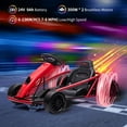 thumbnail image 6 of Accreate Kids 24V Racing Go Kart with Dual 300W Motors, 8.1 MPH, Heavy Duty PE & Iron Frame, Music, Safety Belt, Drifting Tires, for Ages 8-14, 175 lbs Max, 6 of 9