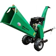 All Power Heavy Duty Durable Wood Chipper Shredder Mulcher with Electric Start - Max 6.2" Inch Cutting Diameter Capacity, Gas Powered, 459cc, 6.2 inch, APWC460E
