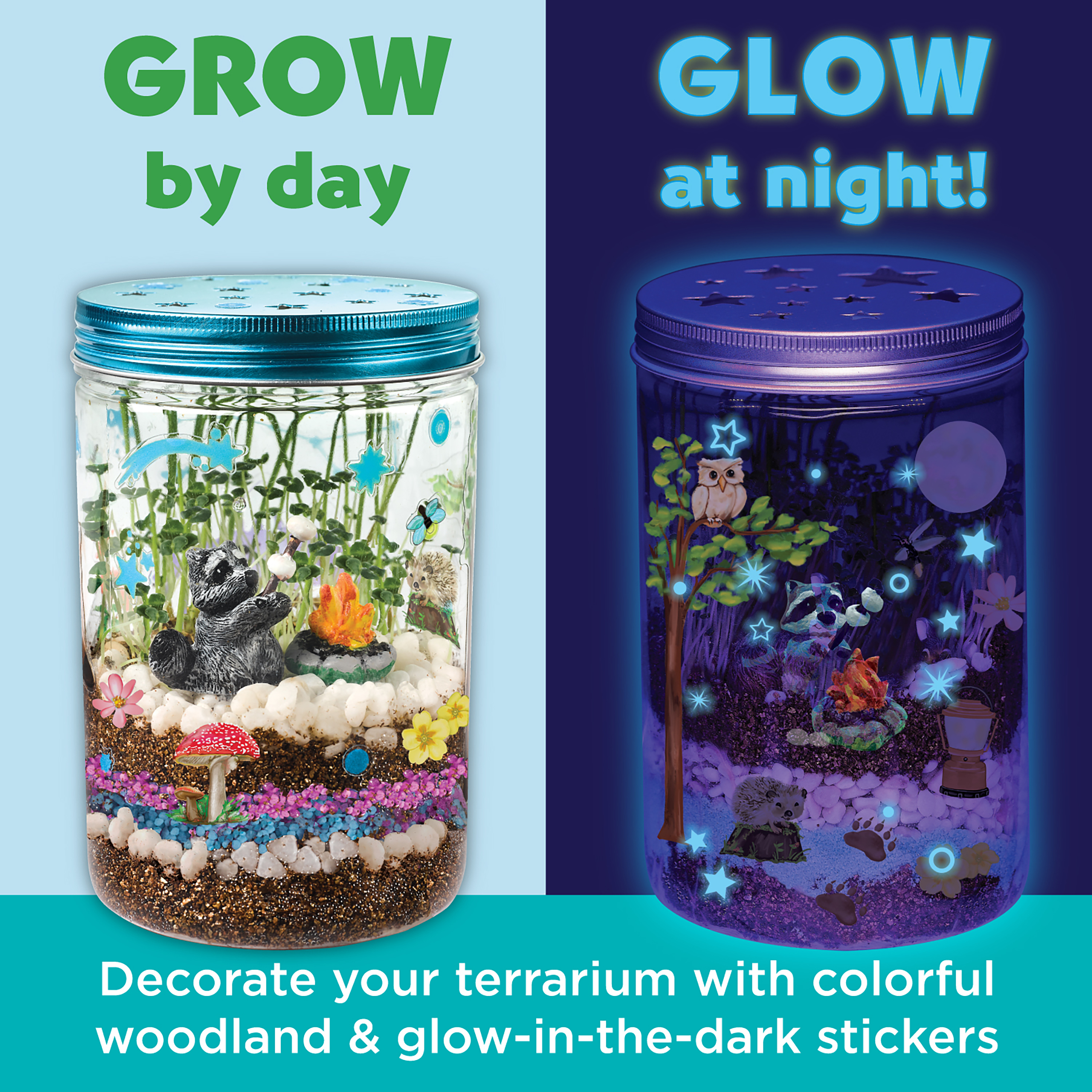 Creativity for Kids Grow N’ Glow Terrarium – Child Craft Activity for Boys and Girls - image 3 of 13