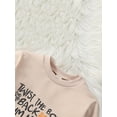 thumbnail image 5 of Wassery Toddler Baby Girls Halloween Outfit Kids Fall Sweatshirts Letter Print Cat Long Sleeve Pullover Tops 6M 12M 2T 3T 4T 5T 6T Little Girls Halloween Clothes Costume, 5 of 9