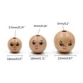 thumbnail image 4 of Necvior 20PCS Smiling Face Wooden Doll Head Beads for Kids DIY Bracelet Necklace Crafts, 4 of 13