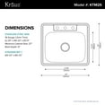 thumbnail image 3 of KRAUS 25 Inch Topmount Single Bowl 18 Gauge Stainless Steel Kitchen Sink with NoiseDefend Soundproofing, 3 of 7