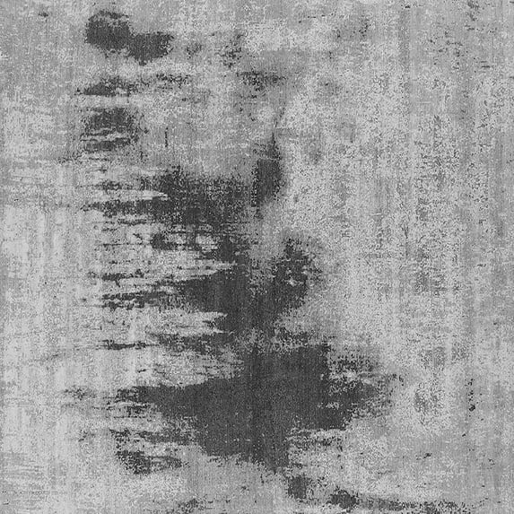 Ahgly Company Indoor Square Oriental Gray Industrial Area Rugs, 6' Square
