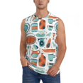 thumbnail image 2 of Picia Cute Tableware mens Cotton Tank Undershirts , Moisture-wicking Ribbed Tanks, Lightweight Cotton Tank Undershirts-Small, 2 of 8