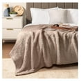 thumbnail image 5 of Throw Blanket for Couch Sofa, Taupe Tan Fluffy Warm Plush Blanket for Twin Bed, Cozy Super Soft Lightweight Throw, Fuzzy Decorative Blanket, All Season Home, 60x80, 5 of 9