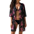 thumbnail image 2 of Wowcloth Women's Beach Cover-Up, Floral Print Sheer Mesh Loose Fit, Sun Protection for Swimming and Vacation, 2 of 7