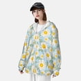 thumbnail image 3 of Vsdgher Chemises à Capuche Imprimé Fleurs pour Hommes Femmes, Manches Longues Protection Solaire Pêche pour Course Natation-TG, 3 of 7