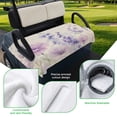 thumbnail image 5 of Golf Cart Seat Covers for 2 Seater,Floral Lavender Microfiber Cart Seat Towel Blanket,Spring Wildflower Print Idyllic Spring Absorbent Breathable NonSlip Bench Seats Protector for Golf Course 51"x31", 5 of 9