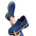 thumbnail image 6 of Ankle Boots for Women Chunky Platform Lug Sole Side Zipper Chelsea Booties Fall 42, 6 of 8