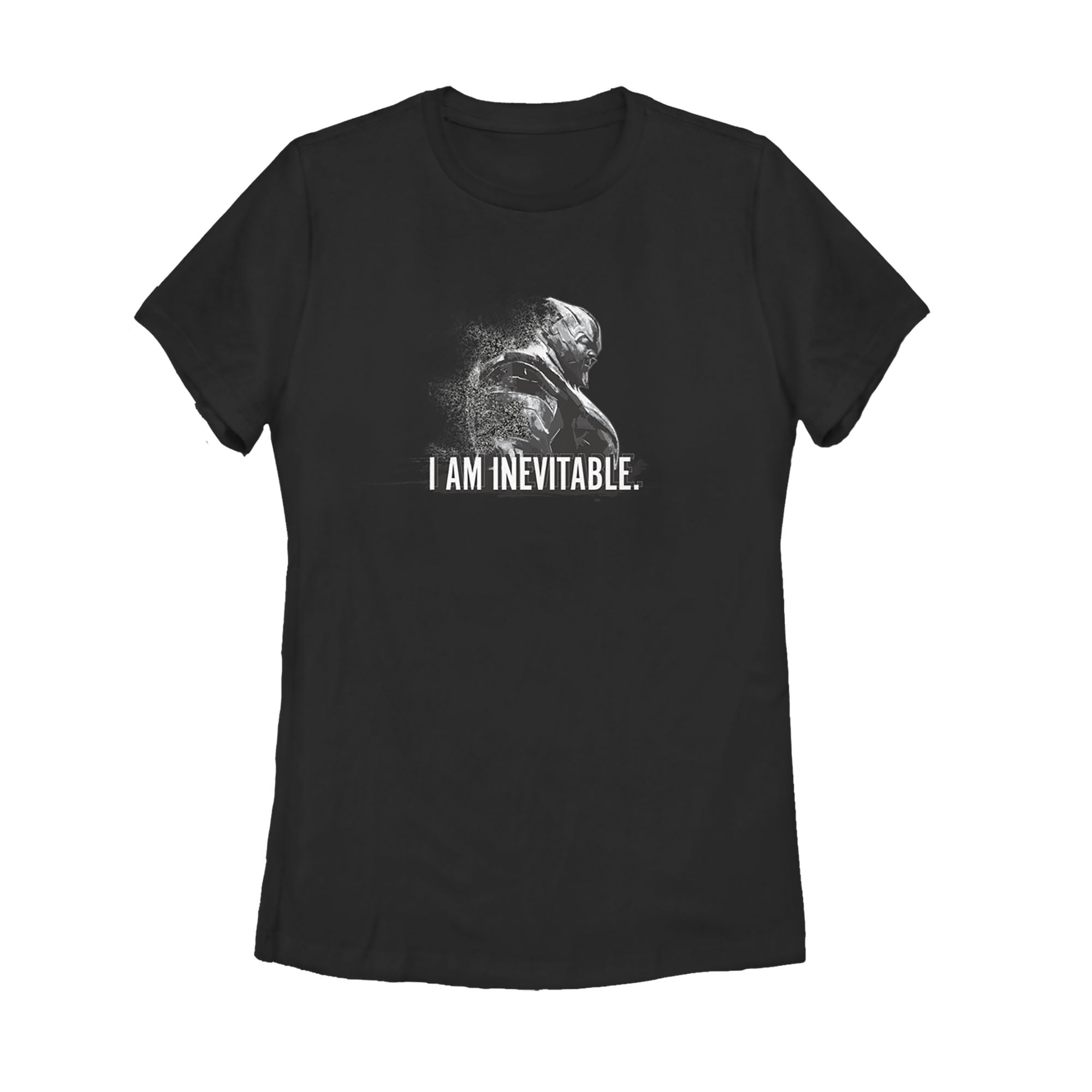 Women s Marvel Avengers Endgame Inevitable Thanos T Shirt Black Small Walmart