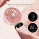 thumbnail image 2 of Handheld Fan, USB Rechargeable Portable Mini Fan, 5 Speed Small Pocket Fan with Base, 3000mAh Battery Foldable Desk Fan for Office, Outdoor, 2 of 4