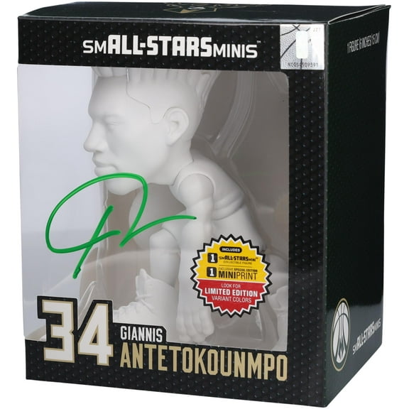 Giannis Antetokounmpo Milwaukee Bucks Autographed smALL-STARS Minis White Chase Variant 6" Figurine - Fanatics Authentic Certified