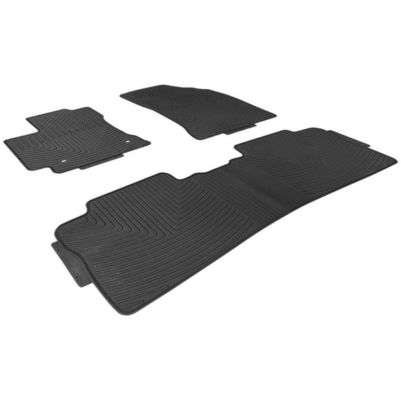 Ikon Motorsports Compatible with 14-19 Toyota Corolla Latex All Weather Floor Mats Carpet OE Factory Style Front Rear Black