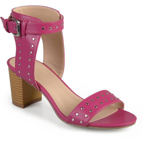 Womens Faux Leather Studded Ankle Strap High Heel - image 1 of 2