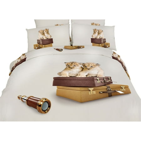 Dolce Mela Twin Size Duvet Cover Sheets Set - Best Friends