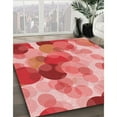 thumbnail image 2 of Ahgly Company Indoor Square Patterned Ferrari Red Area Rugs, 5' Square, 2 of 6