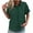 Green, variant on Ltctricy Button down Shirts for Women Short Sleeve Printed Business Casual Work Tunic Tops Loose Collared Blouses