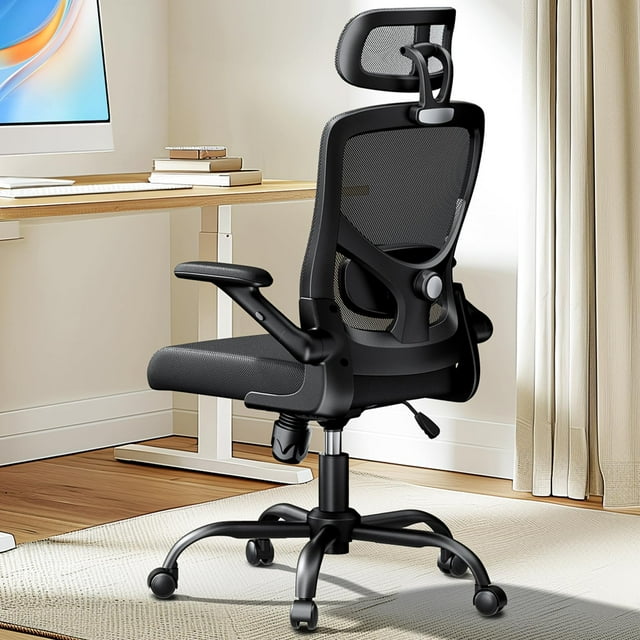 Silla de oficina Marsail ergonómica de malla con respaldo alto y soporte lumbar