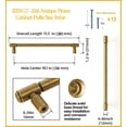 thumbnail image 2 of Goo-Ki 10'' Hole Center Antique Brass Kitchen Cabinet Pulls, Vintage Drawer Handles Closet Classic Retro Kitchen Hardware for Bedroom,6 Pack, 2 of 6