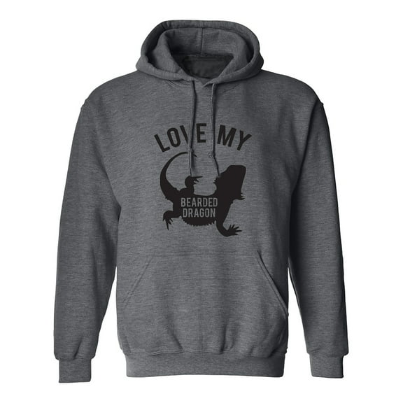 LOVE MY BEARDED DRAGON Adult Hooded Sweatshirt