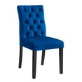 thumbnail image 2 of Modway Marquis Performance Velvet Dining Chairs - Set of 2, Blue, 2 of 9